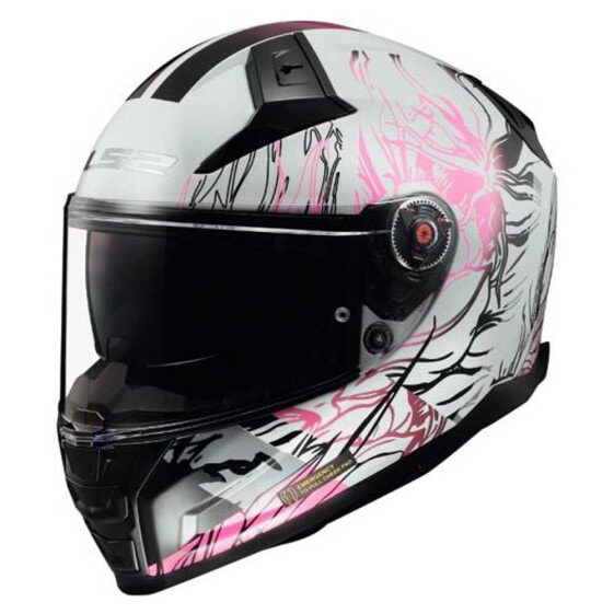 Шлем для мотоциклистов LS2 FF811 Vector II Dakflo Gloss White / Pink