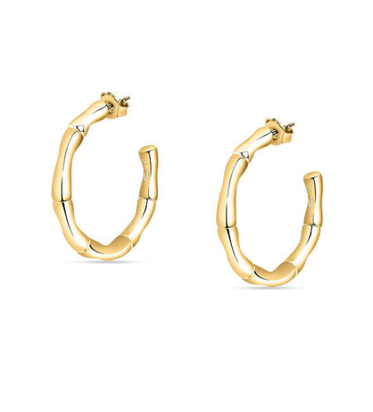 Elegant gold-plated earrings made of recycled silver Essenza SAWA09