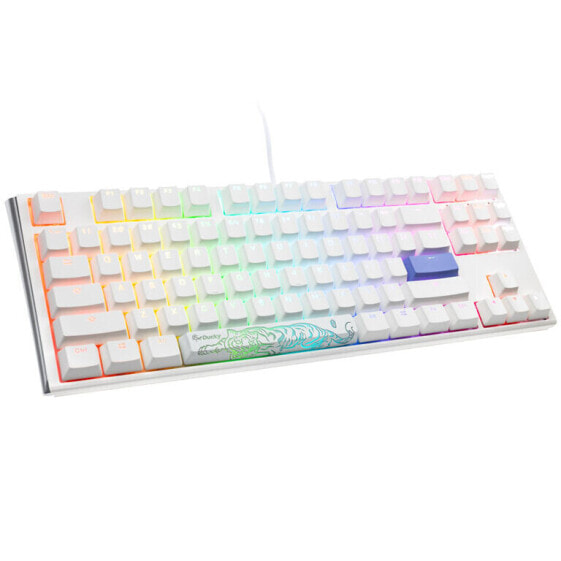 Ducky One 3 Classic Pure White TKL Gaming Tastatur, RGB LED - MX-Clear (US)