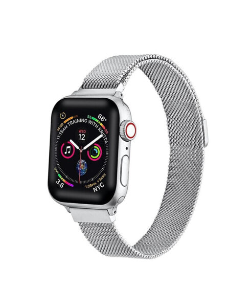 Men's and Women's Silver-Tone Skinny Metal Loop Band for Apple Watch 38mm