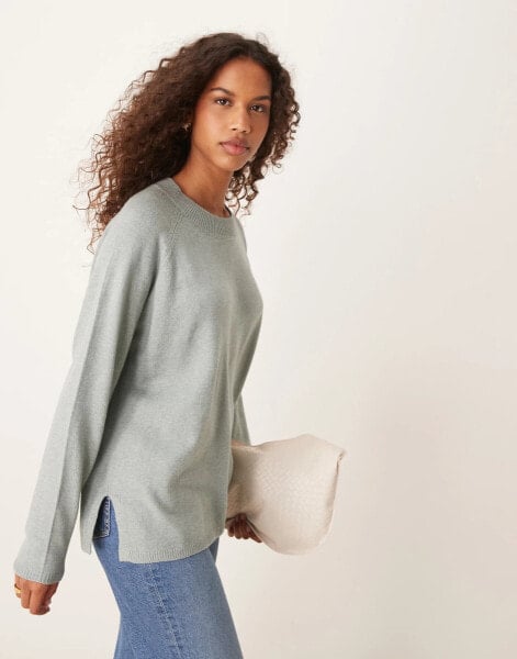 JDY round neck jumper in light blue