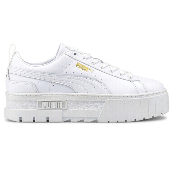 Puma Mayze Classic Platform Womens White Sneakers Casual Shoes 38420901