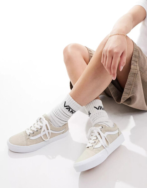 Vans Old Skool Summer Linen trainers in beige