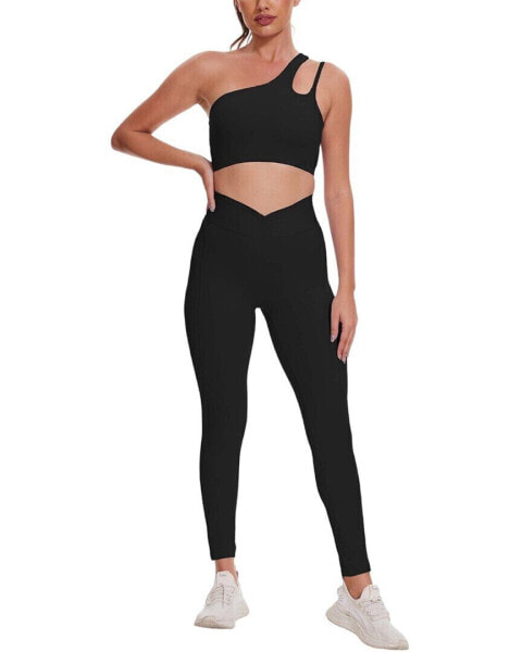 Evia Sport 2Pc Top & Legging Set Women's 8