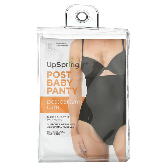 Post Baby Panty, High Waist, 1X/2X, Black, 1 Count