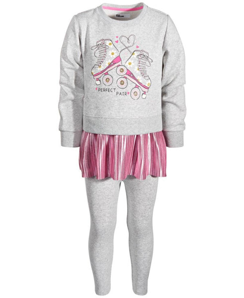 Little Girls Perfect Pair Peplum Top and Leggings, 2 Piece Set, Created for Macy's