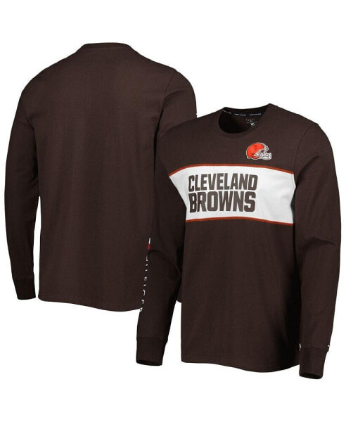 Футболка Tommy Hilfiger мужская с длинным рукавом Cleveland Browns Peter Team коричневая