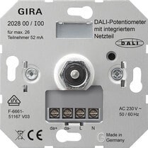 GIRA 202800 - Dimmer & switch - Built-in - Rotary - Metallic - CE - 230 V