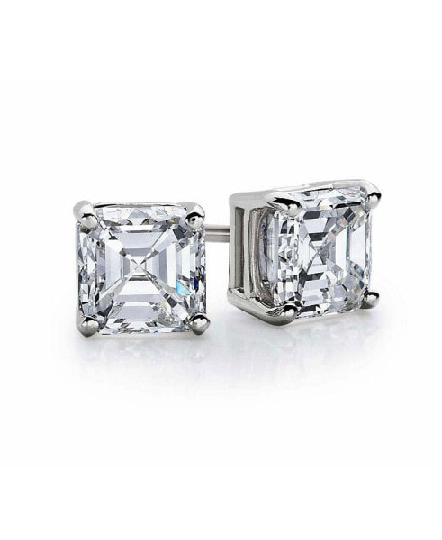 Серьги Suzy Levian New York AsscherCut Stud