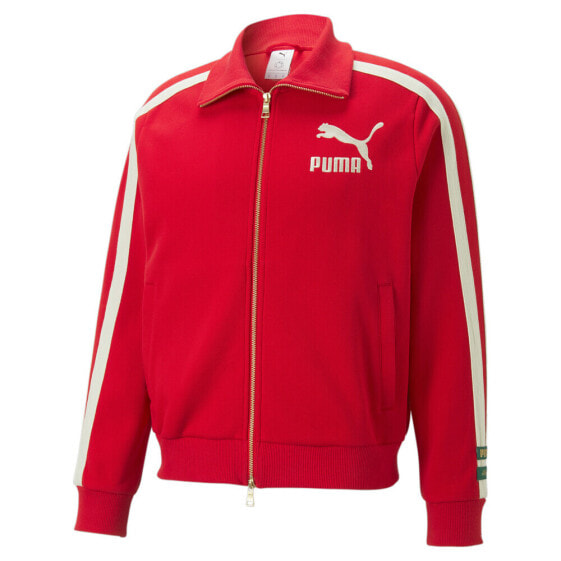 Puma Rhuigi X T7 Track Full Zip Jacket Mens Red Casual Athletic Outerwear 539508