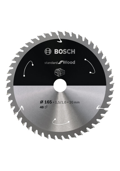 Bosch Kreissägeblatt Standard for Wood 165x20x1.5/1.0x48T