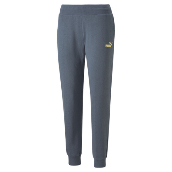 Puma Essential Metallic Pants Womens Grey Casual Athletic Bottoms 84995918