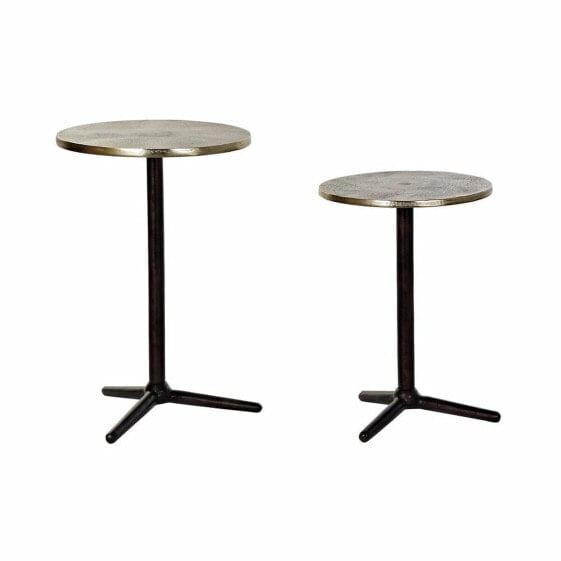 Набор из двух столов DKD Home Decor Чёрный Позолоченный 40 x 40 x 61 cm