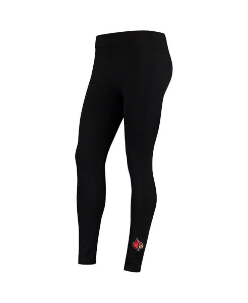 Women's Black Louisville Cardinals Fleece Leggings