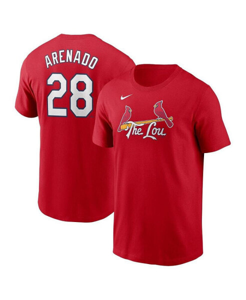 Men's Nolan Arenado Red St. Louis Cardinals 2024 City Connect Fuse Name Number T-Shirt