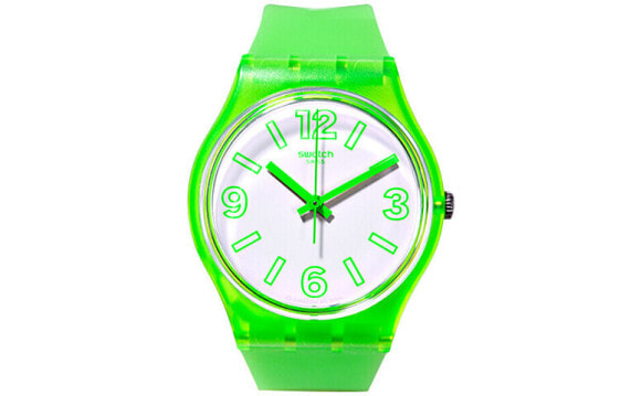 Часы и аксессуары Swatch Originals GG226GG226 39.2мм, зеленый表盘, пластиковый корпус, силиконовый ремень