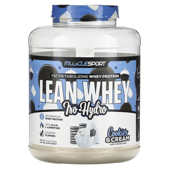 Протеин сывороточный MuscleSport Lean Whey Iso-Hydro, Ванильно-шоколадный, 5 фунтов (2,268 г)