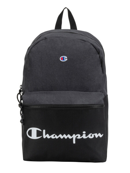 Мужской спортивный рюкзак серый черный с логотипом Champion Manuscript Backpack, Black