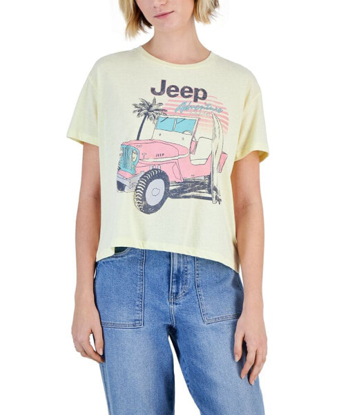 Juniors' Jeep Short-Sleeve Graphic T-Shirt