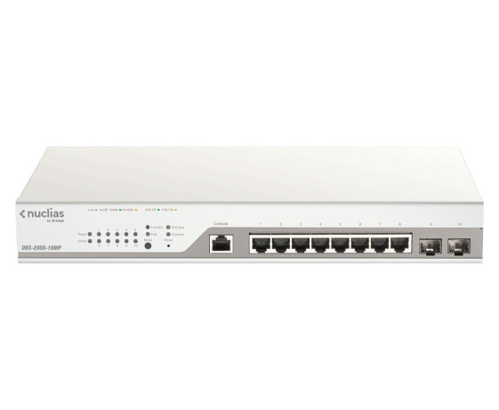 D-Link DBS-2000-10MP/E - Managed - L2 - Gigabit Ethernet (10/100/1000) - Power over Ethernet (PoE) - Rack mounting