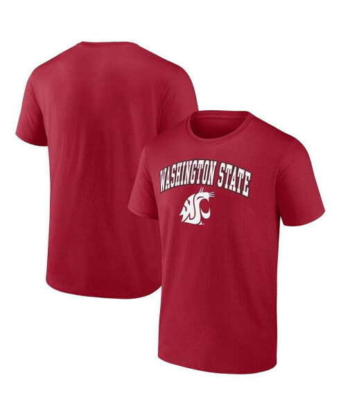 Men's Crimson Washington State Cougars Campus T-shirt