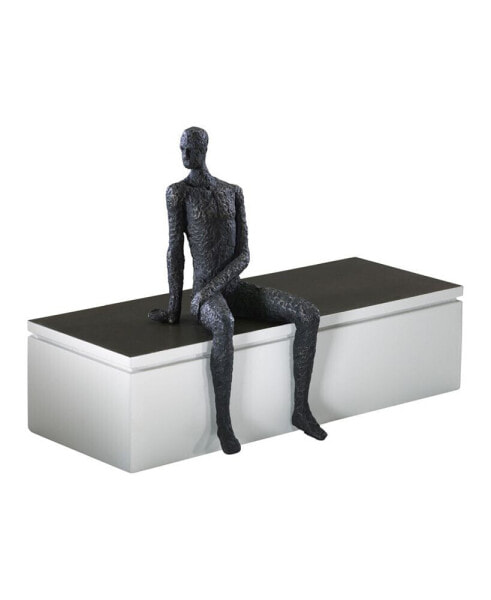 Posing Man Shelf Sitter Sculpture