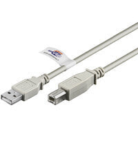 Goobay USB 2.0 Hi-Speed Cable with USB Certificate - grey - 2m - 2 m - USB A - USB B - USB 2.0 - 480 Mbit/s - Grey
