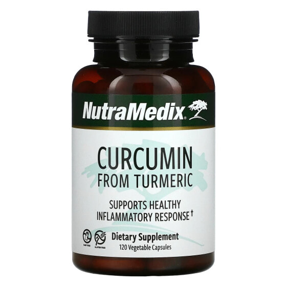 Витаминная добавка NutraMedix Куркума, поддерживающая здоровую реакцию на воспаление, 120 вегетарианских капсул