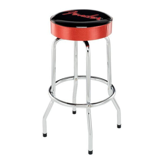 Fender Red Sparkle Logo Barstool 30"