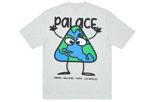 PALACE Globlerone"全球性”图案印花短袖T恤 男女同款 灰色 送礼推荐 / Футболка PALACE Globlerone T PAL-SS20-59