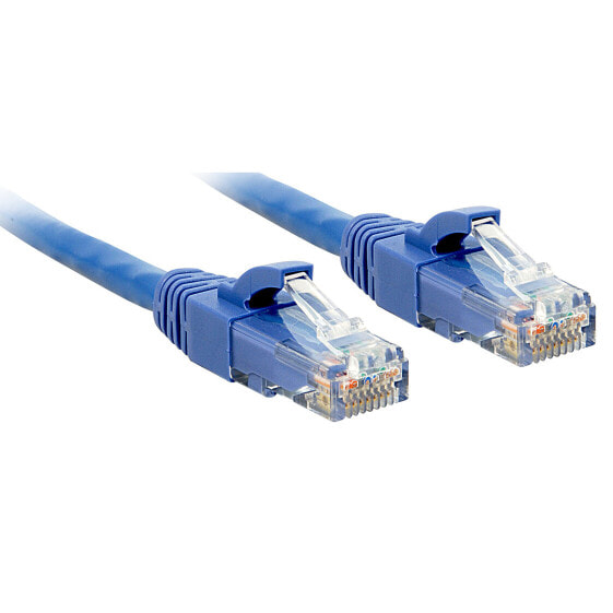 Lindy 30m Cat.6 U/UTP Cable - Blue - 30 m - Cat6 - U/UTP (UTP) - RJ-45 - RJ-45
