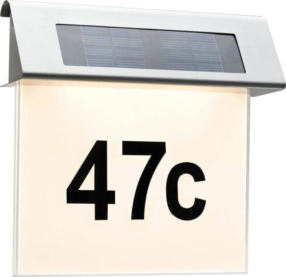 Уличный светильник LED Paulmann Solar с подсветкой номера дома IP44 1x0,2W (PL93765) - Paulmann