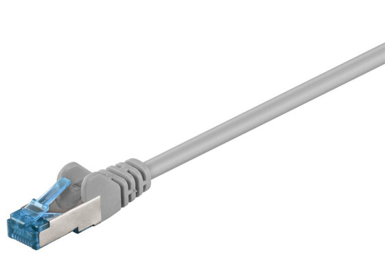 Wentronic CAT 6A Patch Cable - S/FTP (PiMF) - grey - 50 m - Cat6a - S/FTP (S-STP) - RJ-45 - RJ-45