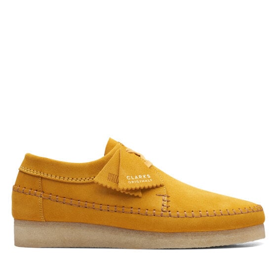 Clarks Weaver 26169439 Mens Yellow Suede Oxfords & Lace Ups Casual Shoes