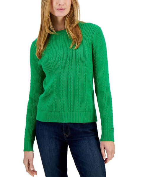 Кардиган Tommy Hilfiger женский свитер Cotton Mirrored Cable-Knit