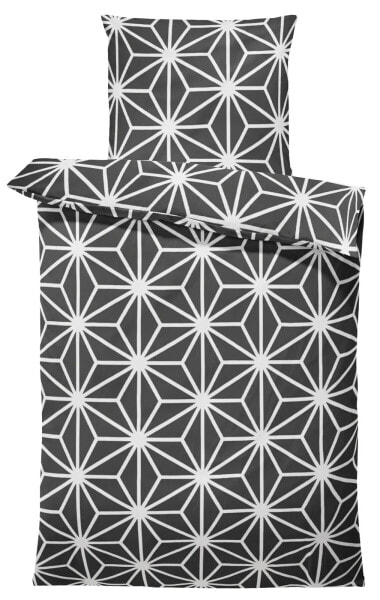 Комплект постельного белья One-Home 135x200 см с графическими звездами
