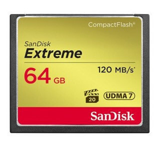 SanDisk CF Extreme 64GB - 64 GB - CompactFlash - 120 MB/s - 85 MB/s - Black