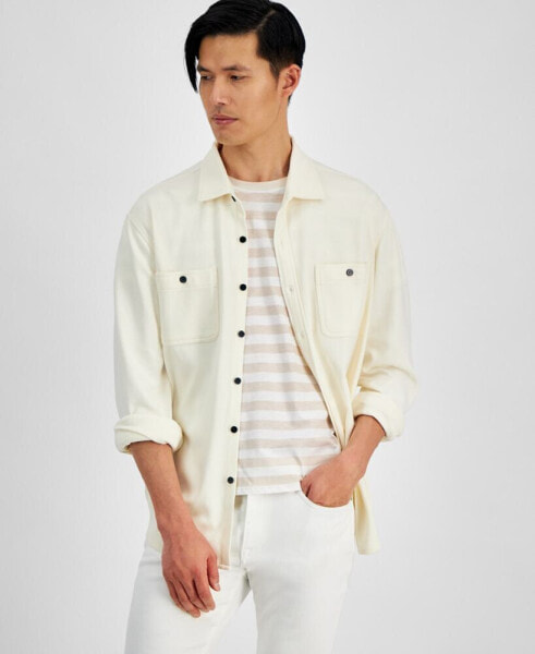 Men's Regular-Fit Jersey-Knit Shirt Jacket, Created for Macy's