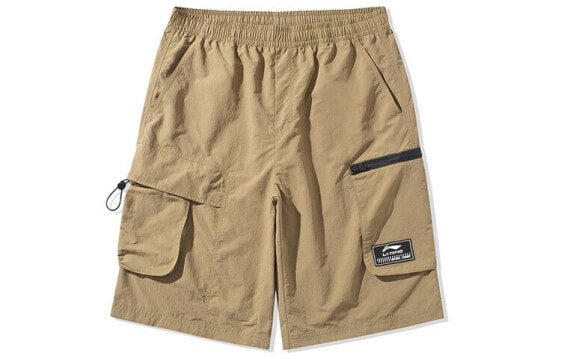 Li-Ning Workwear Style Sportswear Collection Camel Shorts AKSQ061-1