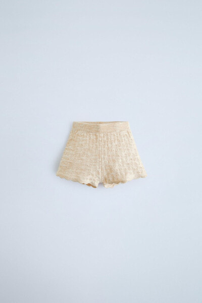 Textured knit bermuda shorts