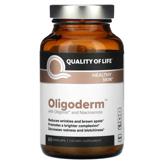 Пробиотические капсулы Oligoderm with Oligonol and Niacinamide, 60 VegiCaps от Quality of Life Labs