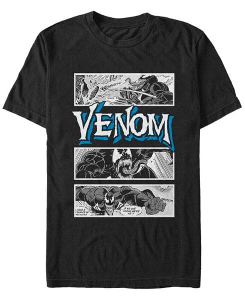 Marvel Men's Comic Collection Venom Action Panels Short Sleeve T-Shirt