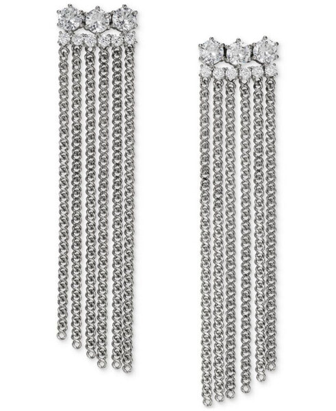 Cubic Zirconia Fringe Statement Earrings, Created for Macy's