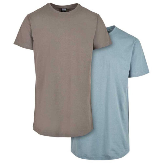 URBAN CLASSICS Pre-Pack Shaped Long short sleeve T-shirt 2 units