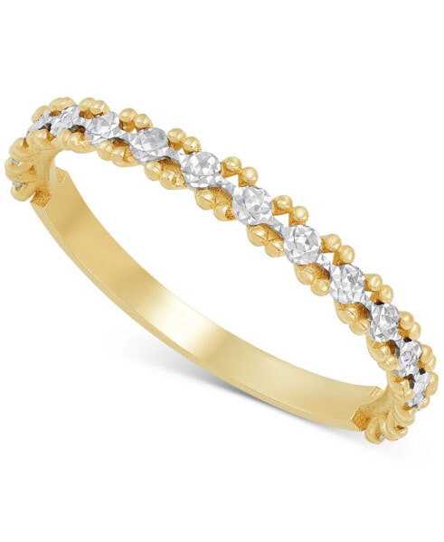 Textured Illusion Narrow Stack Ring in 10k Two-Tone Gold, Created for Macy's