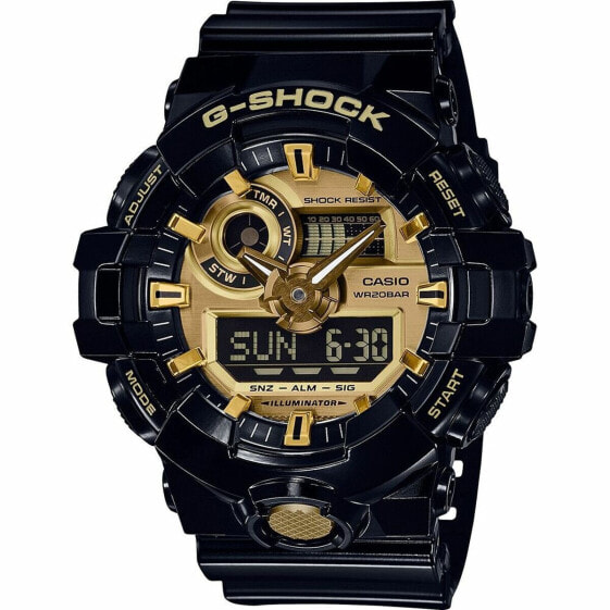 Наручные часы Casio G-Shock GA-710 Ø 49 мм Чёрный Золото