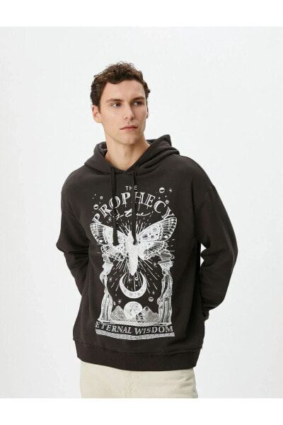 Свитшот Koton Oversize Hoodie Mystical Print Slogan