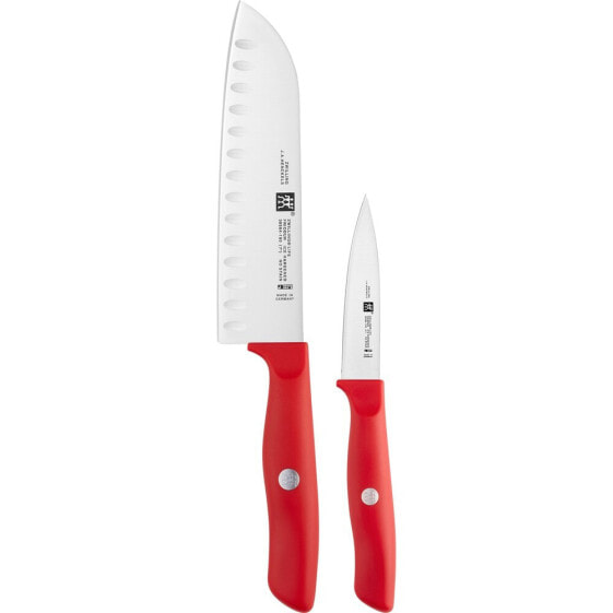 Ножи кухонные Zwilling Life из нержавеющей стали, в комплекте 4 ножа и точилка в подставке из бука, для посудомоечной машины