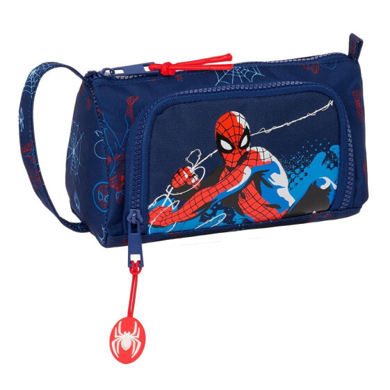 SAFTA Filling Pocket Spider-Man Neon Pencil Case