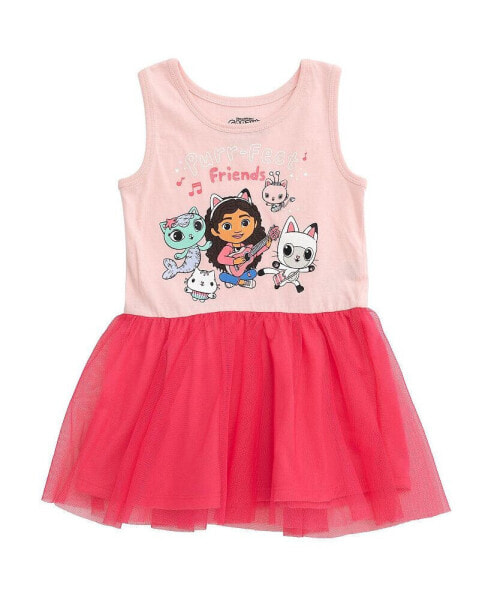 Платье для малышей Gabby's Dollhouse Кошачий Феярованный Котенок Габби Девочки Пышное Платье Toddler| Child DreamWorks